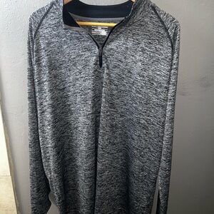 Under Armour Black and Gray HeatGear Quarter Zip